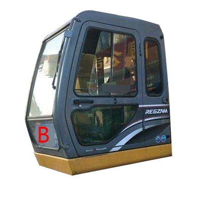 Thay thế kính trước máy xúc màu xanh lá cây trắng 10 lỗ Kính cabin cho thợ đào