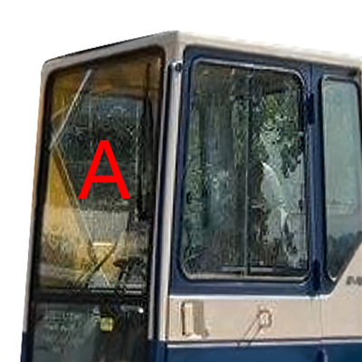 FCC Green KOMATSU Cab Glass Mặt trước Kính cường lực Thay thế cửa sổ bằng kính cường lực