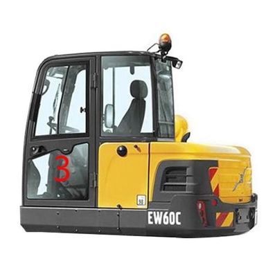 Kính cabin máy xúc EC60C EC60 VOLVO Cửa trái Vị trí phía dưới SỐ 3