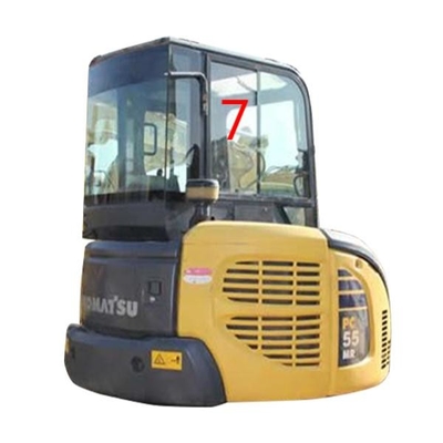 Thay thế cửa sổ máy xúc DOT KOMATSU PC55MR Vị trí bên phải số 7