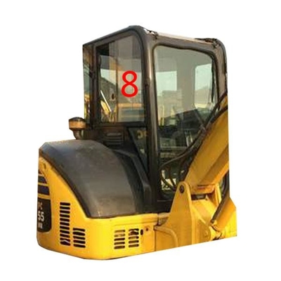 Thay thế cửa sổ máy xúc DOT KOMATSU PC55MR Vị trí bên phải số 8