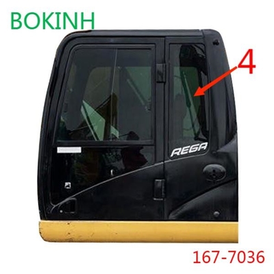 167-7036 CATERPILLAR Kính cabin Cửa trái Vị trí phía sau Kính cường lực SỐ 4