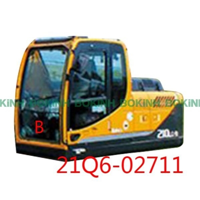 21Q6-02711 Xe xúc HYUNDAI Cabin bằng kính cường lực Cửa sổ phía trước xuống Vị trí B