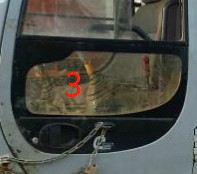 4457174 Máy xúc HITACHI Kính cabin Cửa sổ Mặt trái Vị trí thẳng Kính cường lực SỐ 2