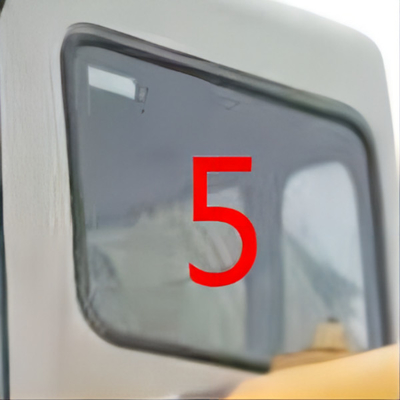 HD820 Cabin máy xúc kính cường lực KATO Mặt sau Kính chắn gió SỐ 5