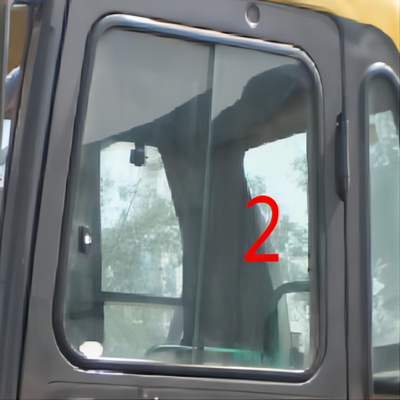 Thay thế kính chắn gió máy xúc 5mm Vị trí thẳng bên trái SỐ 2