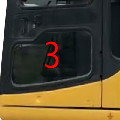 Cabin máy xúc ISO KOMATSU Cabin Kính cửa trái Vị trí phía dưới SỐ 3