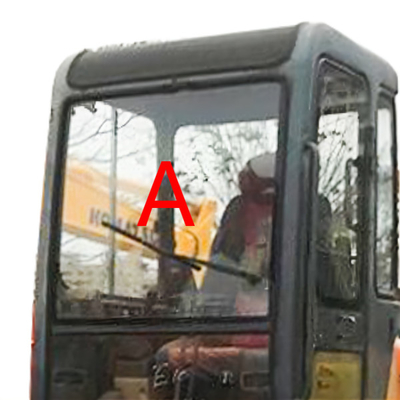 Mặt kính cabin máy xúc DAEWOO DH55 Vị trí phía trước A dày 5mm