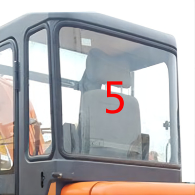 Kính cabin máy xúc màu trắng DAEWOO DH55 Vị trí mặt sau SỐ 5