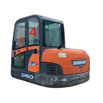 DH55 DOOSAN Cab Glass cho Diggers Cửa trái màu xanh lá cây Vị trí phía sau SỐ 4