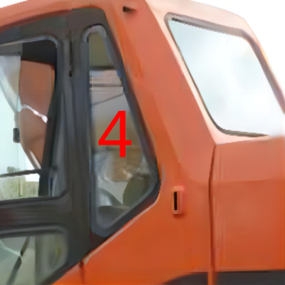 Kính cường lực ISO cho kính chắn gió DOOSAN Cửa trái Vị trí phía sau SỐ 4