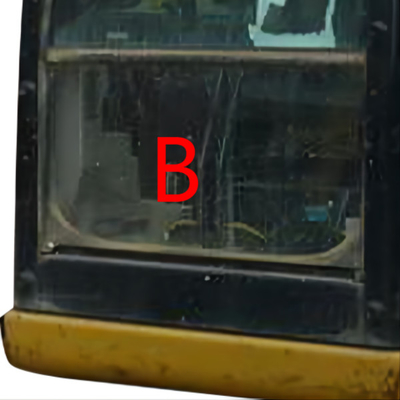 CAT307E E307E Kính thay thế cho máy xúc CATERPILLAR Vị trí phía trước cabin B