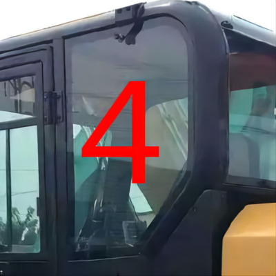 CAT307E E307E Máy xúc Cửa sổ Kính CATERPILLAR Cabin Cửa trái Vị trí phía sau SỐ 4