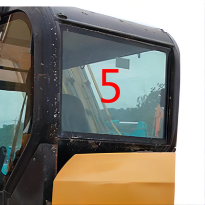 Cabin máy xúc CATERPILLAR Cabin Kính mặt sau Vị trí số 5 Kính chắn gió Kính cường lực