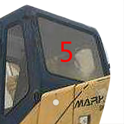 Mặt sau Máy xúc cường lực Mặt sau Kính cabin KOBELCO Vị trí số 5 Thay thế kính chắn gió