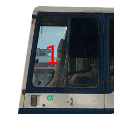 Sức mạnh tác động cao KOMATSU Cab Kính Máy xúc Trái Cửa Thay thế Cửa sổ