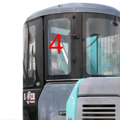 Ổn định nhiệt tốt Kính máy xúc KOBELCO Cửa trái Vị trí phía sau SỐ 4