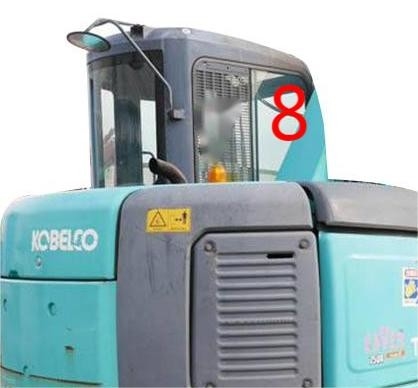 Kính cabin máy xúc chịu nhiệt độ KOBELCO Vị trí bên phải SỐ 8