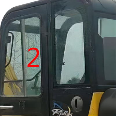 Thay thế cửa sổ máy xúc HYUNDAI R60-7 Vị trí bên trái thẳng hàng số 2