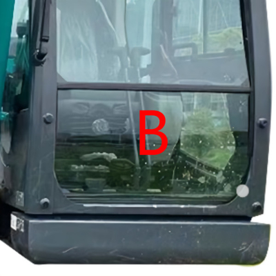 Thay thế kính trước máy xúc 5mm Kính cường lực màu xanh lá cây cho kính chắn gió
