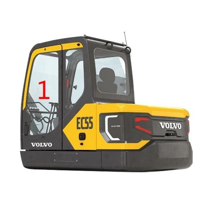 EC55 VOLVO Kính chắn gió Kính chắn gió Vị trí Cửa trái Số 1 Thay thế cửa sổ Digger