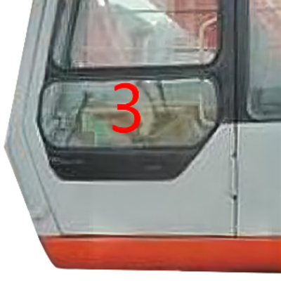 Kính thay thế kính cabin máy xúc HITACHI 5mm