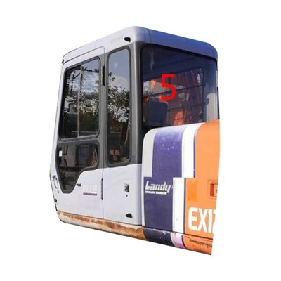 Mặt sau Kính máy xúc HITACHI Kính cường lực 5mm màu xanh lá cây