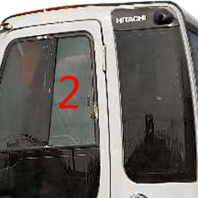 Cửa sổ thay thế máy xúc HITACHI Vị trí cửa trái SỐ 2