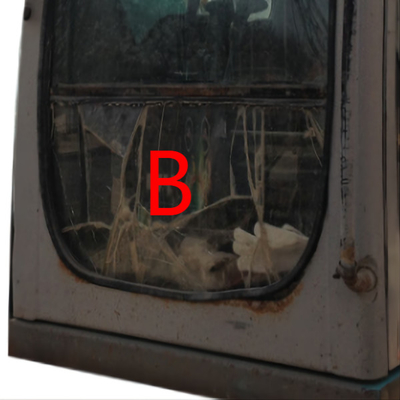 SK-6 SK230-6 SK-8 KOBELCO Thay thế cửa sổ máy xúc Vị trí Mặt trước Xuống B
