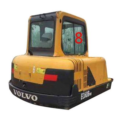 RoHS Volvo Excavator Kính chắn gió Vị trí bên phải Số 8