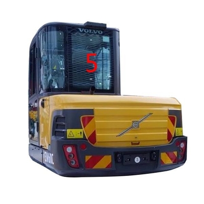 Thay thế kính máy xúc VOLVO EW60C Màu xanh lá cây Mặt sau SỐ 5 FCC