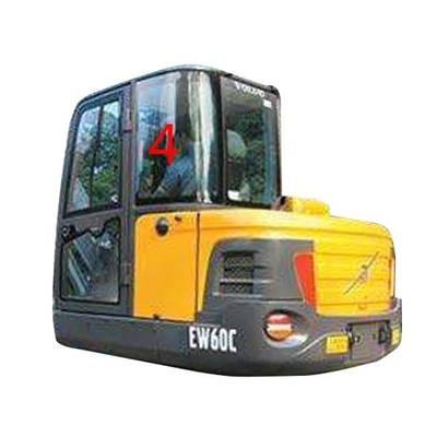 Kính chắn gió EC60C VOLVO màu trắng Kính chắn gió Cửa trái Vị trí phía sau Kính chắn gió SỐ 4