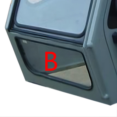 Kính chắn gió máy xúc 755mm 310mm Thay thế kính cường lực phía trước