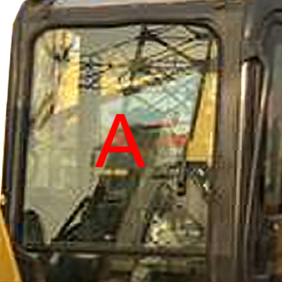 PC55MR PC55 Máy xúc dày 5MM KOMATSU Cab Kính chắn gió Kính chắn gió trước