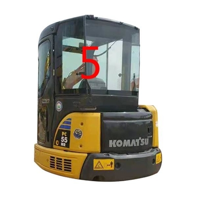Kính chắn gió PC55MR PC55 KOMATSU Thay thế cửa sổ máy xúc RoHS Mặt sau SỐ 5
