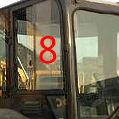 Thay thế cửa sổ máy xúc DOT KOMATSU PC55MR Vị trí bên phải số 8