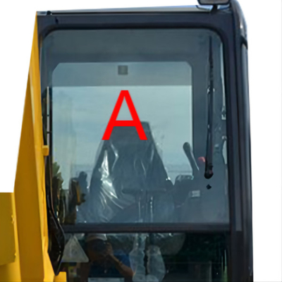 PC56-7 Máy xúc KOMATSU Cab Kính chắn gió Kính chắn gió phía trước Dày 5MM