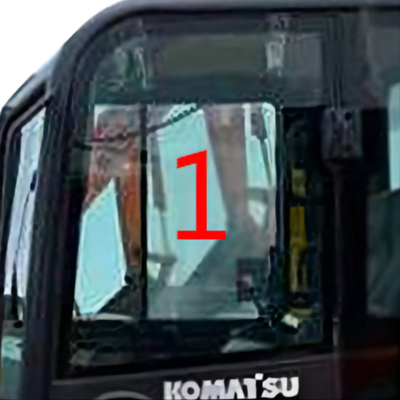 PC56-7 PC56 KOMATSU Kính cabin Vị trí bên trái SỐ 1 Kính lớn Dày 5mm