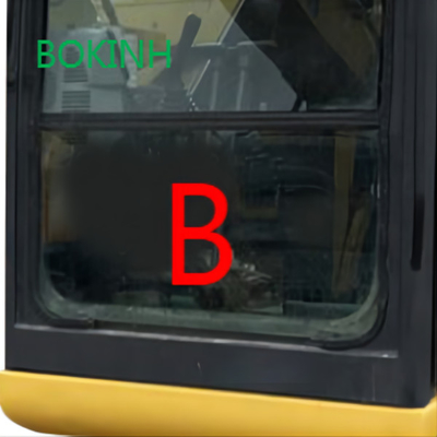 PC70-8 Mặt trước Máy xúc Komatsu Thay thế Kính Vị trí Cường lực B Kính