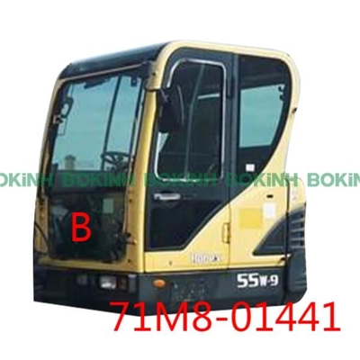 71M8-01441 Kính trước HYUNDAI Vị trí dưới B Cửa sổ cabin máy xúc Cường lực